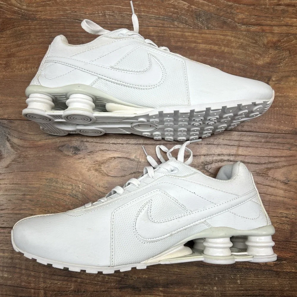RARE Nike Shox Men's Shoes size 12 Solid‎ All White 407988-105